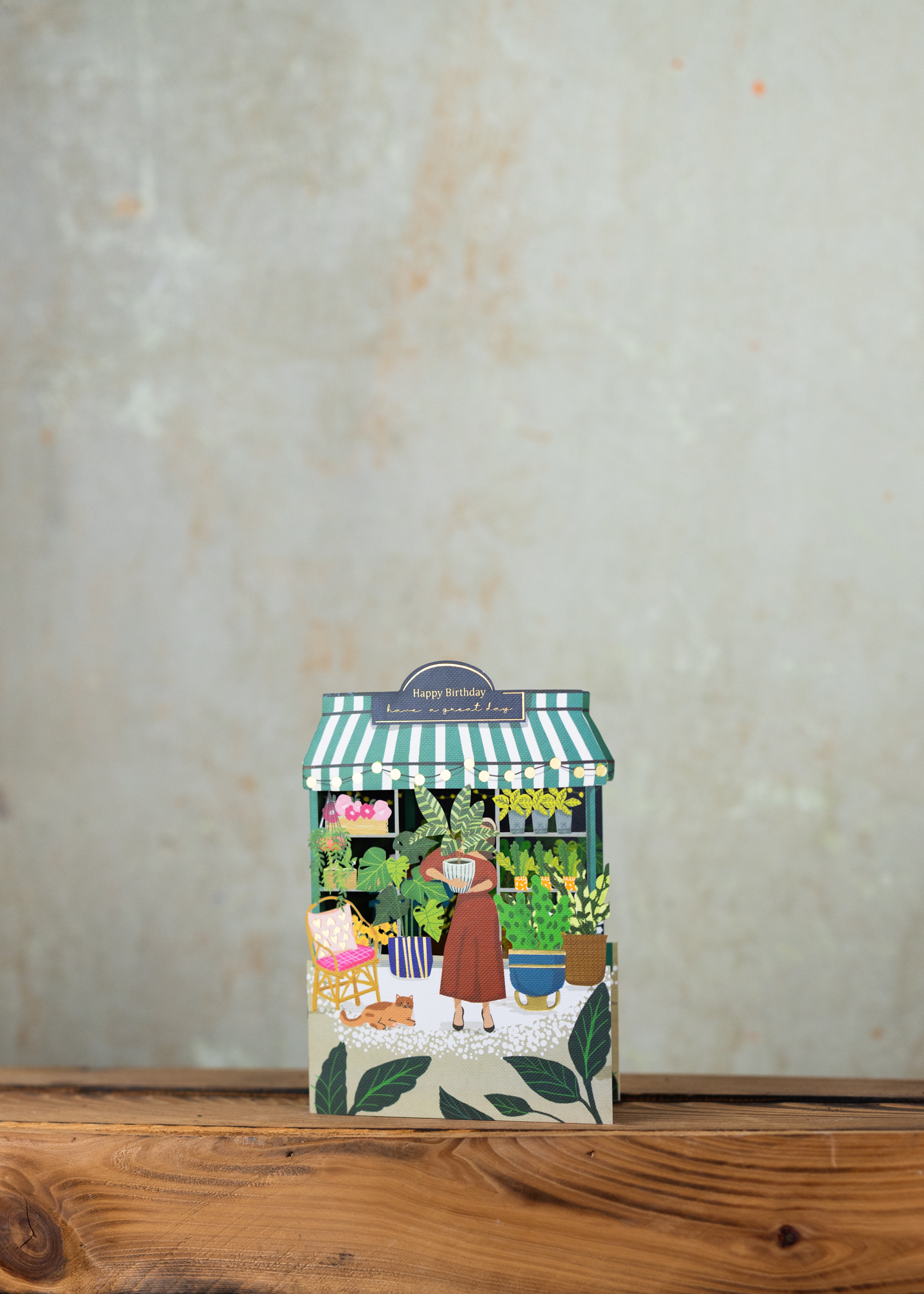 Grußkarte Happy Birthday Pflanzenladen 