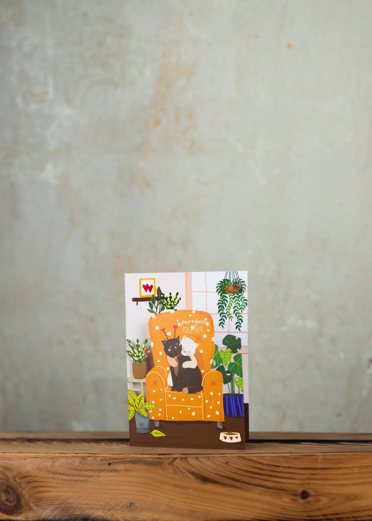 Grußkarte purrfect together
