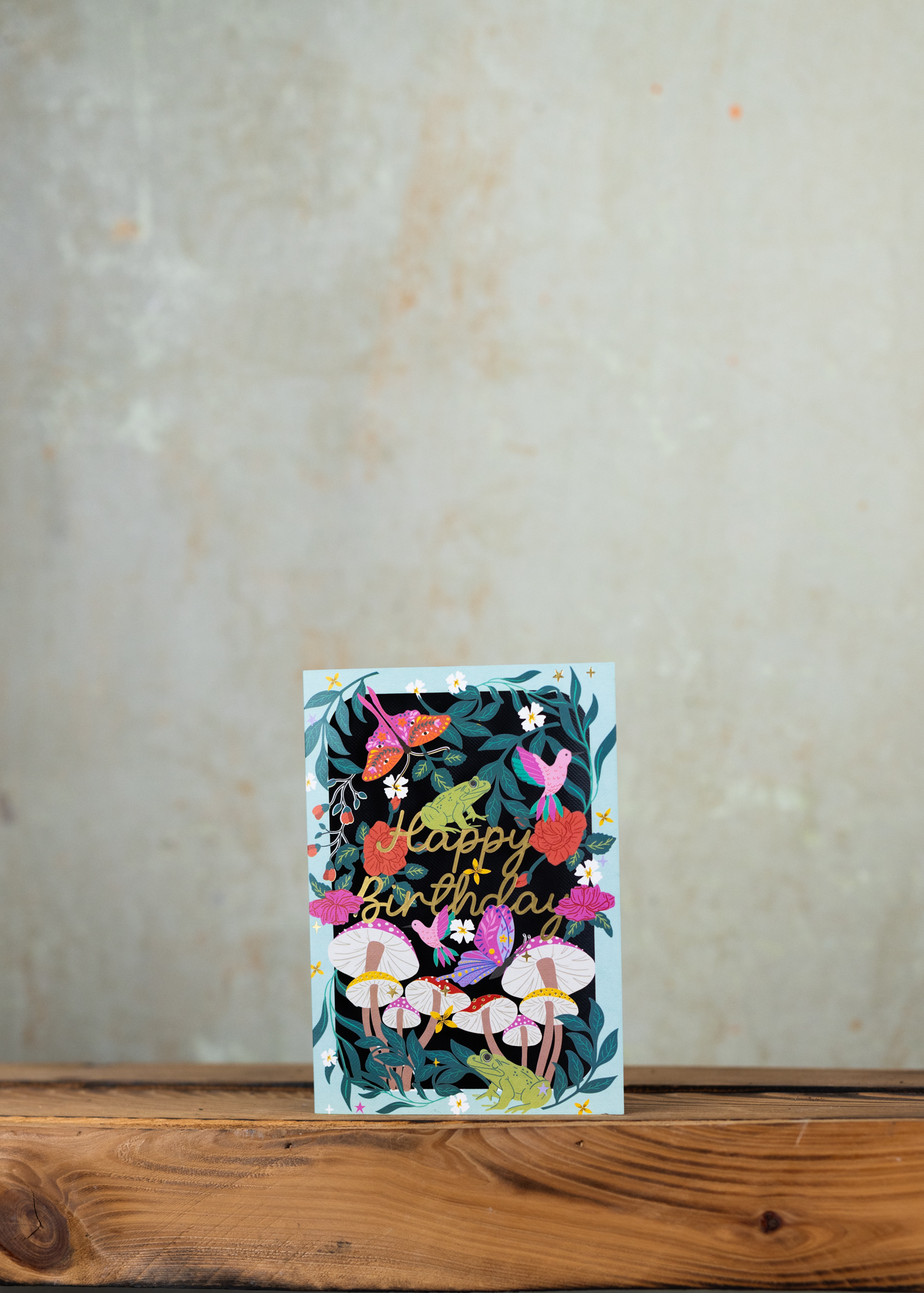 Grußkarte Happy Birthday Pilz