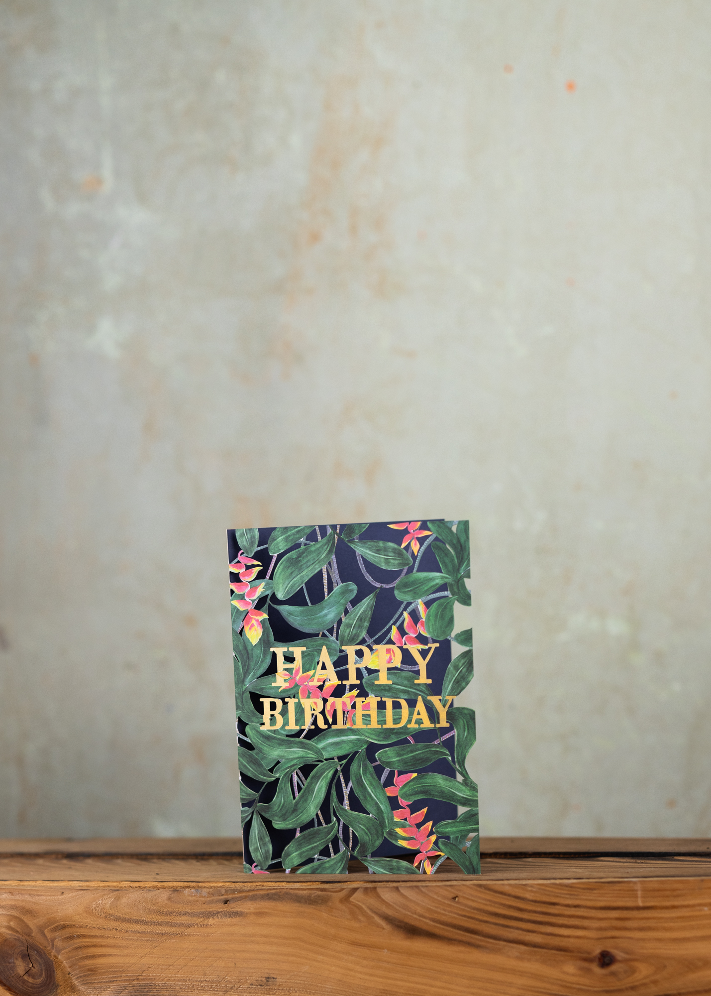 Grußkarte Happy Birthday Heliconia