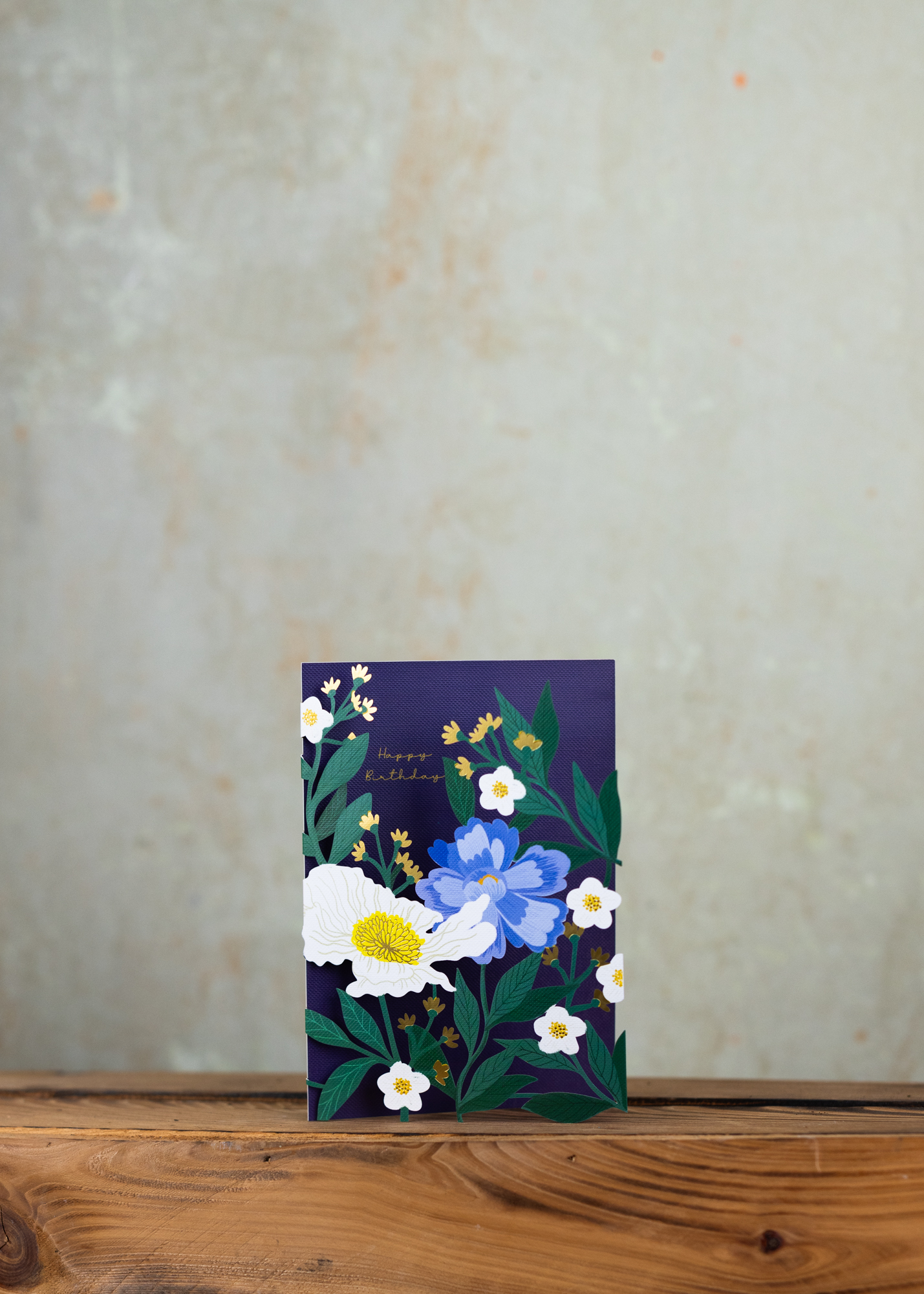 Grußkarte Happy Birthday Blume