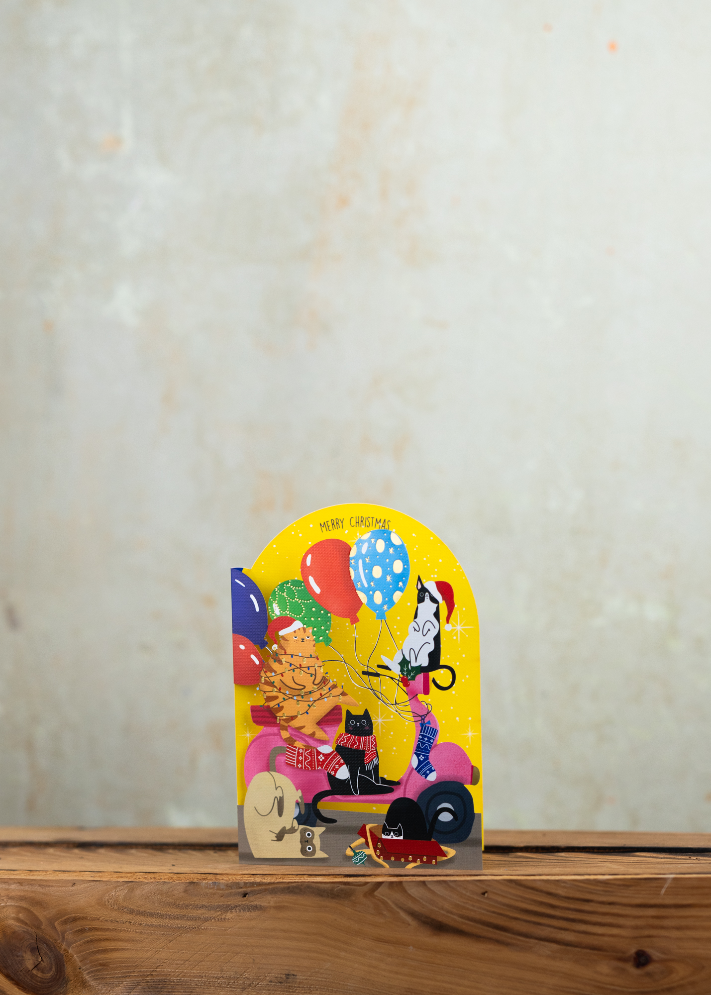 Grußkarte Merry Christmas Katzen